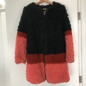 Shrimps Colorblock Faux Fur Coat